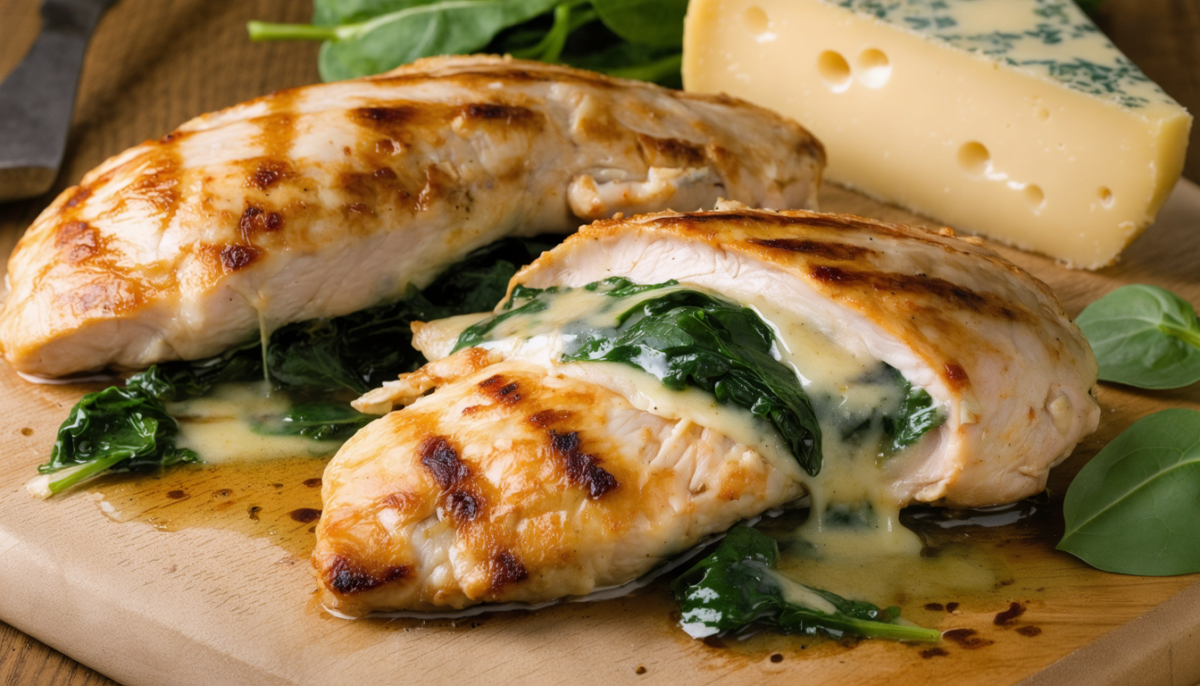 découvrez notre recette facile de blancs de poulet farcis au comté et épinards, un plat savoureux et gourmand qui ravira toute la famille.