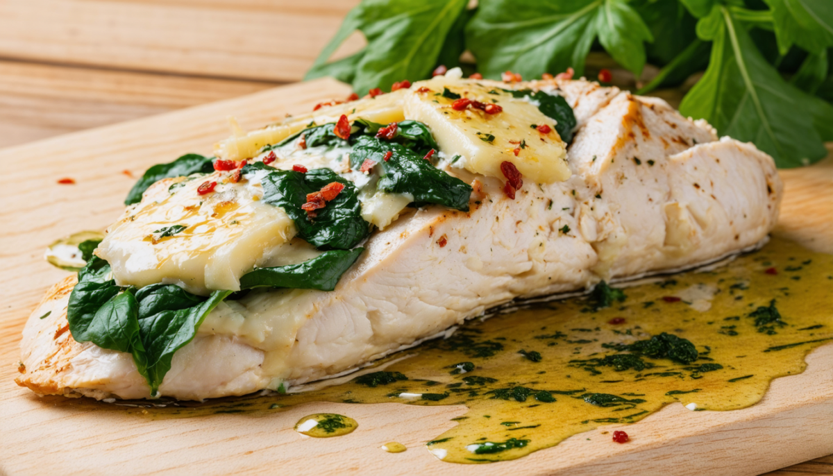 découvrez notre recette facile de blancs de poulet farcis au comté et épinards, un plat savoureux et gourmand qui ravira toute la famille.