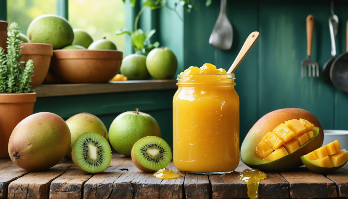 découvrez la véritable recette de grand-mère pour préparer facilement une délicieuse confiture maison de kiwi et mangue, alliant saveurs fraîches et douceur naturelle.