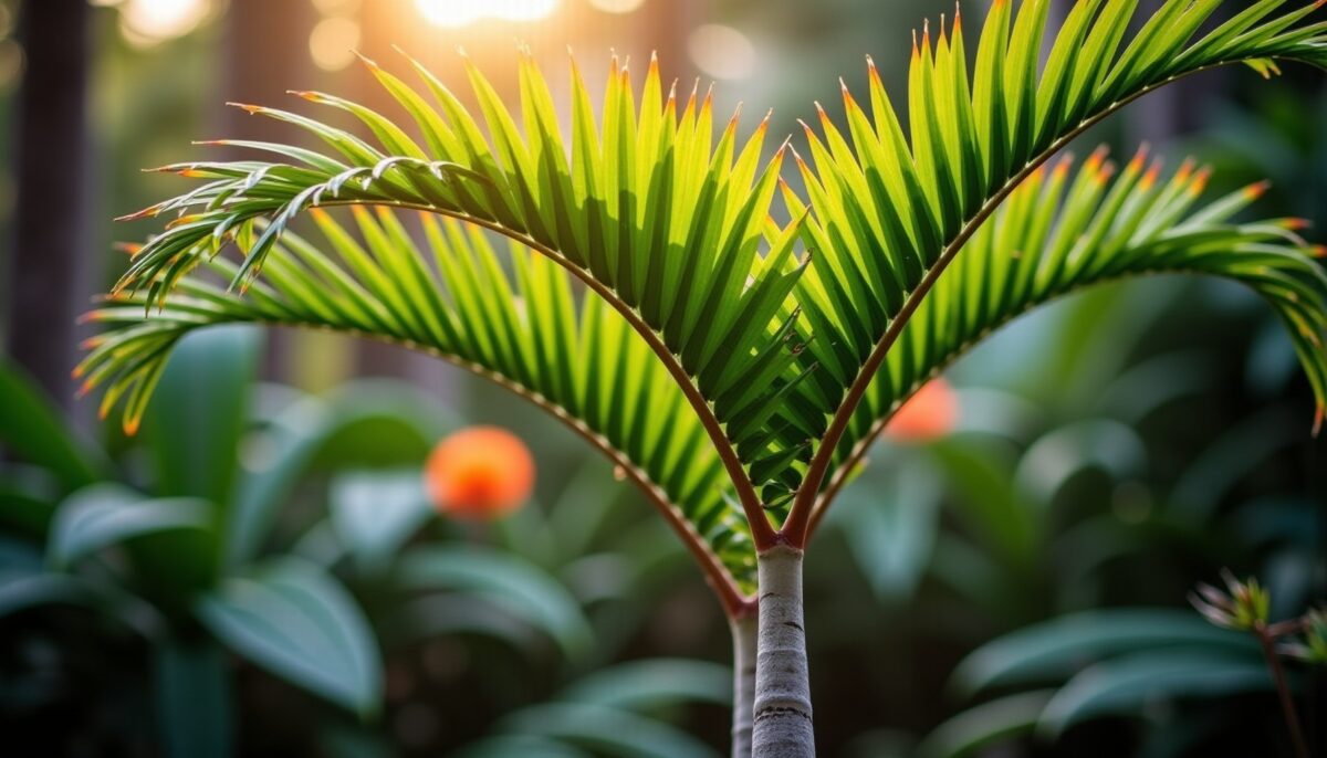 Dypsis decaryi : explorez les secrets, conseils de culture et astuces d’entretien du palmier triangle